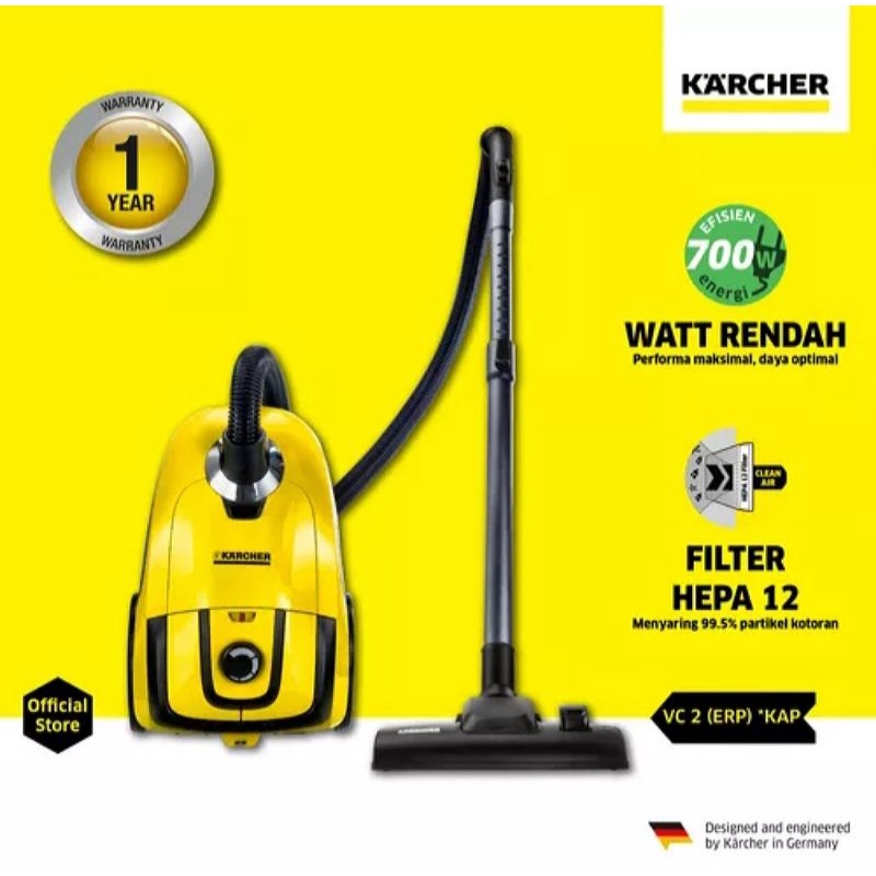 Jual KARCHER VC2 Dry Vacuum Cleaner Hepa Filter 700 Watt V 2 Shopee