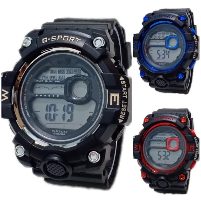 Jual Jam Tangan Pria Original Kasual Sporty Anti Air G SPORT SPT002 Shopee Indonesia