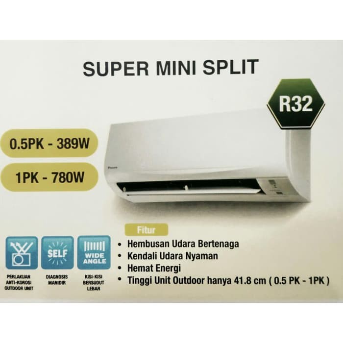 Jual AC Daikin Super MIni Split 1/2 PK STC15NV R-32 ELAC_605 | Shopee ...