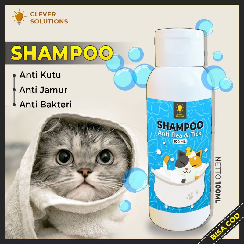 Jual Shampoo Kucing Sampo Anti Kutu Jamur ANTI FLEA & TICK 100 ML Anti