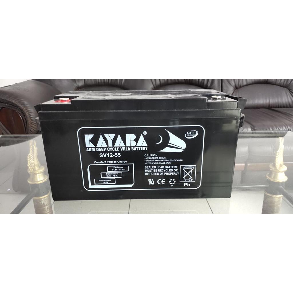 Jual Battery Kering Or Aki Kering Vrla Deep Cycle Gel Merk Kayaba 12v 55ah Shopee Indonesia 3812