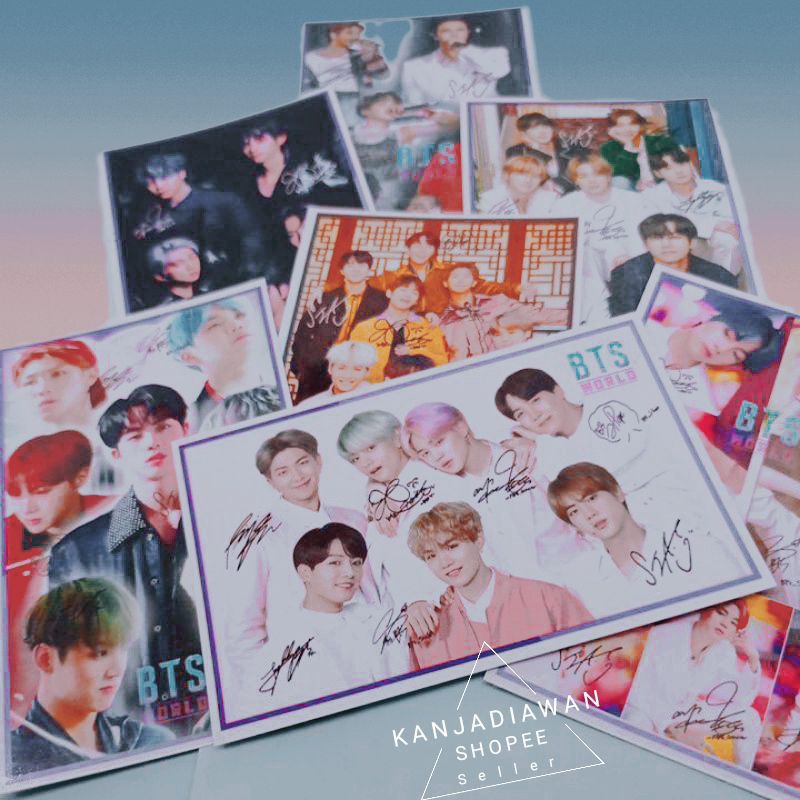 Jual Special BTS PHOTO with Sign GLOSSY PHOTO KPOP | Shopee Indonesia