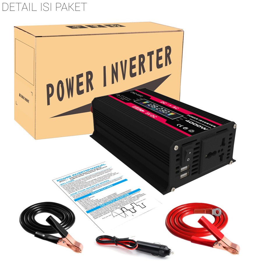 Jual Power Inverter Pengubah Arus DC ke AC cocok di Mobil DC 12v to AC ...