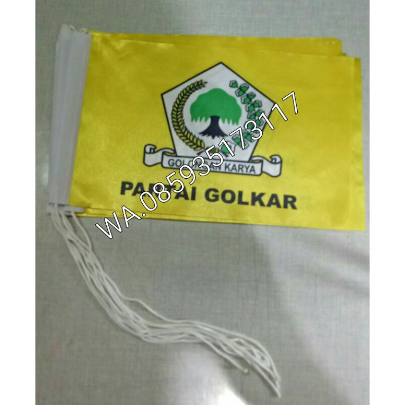 Jual Bendera Partai Golkar Ukuran 15x22 5 Cm Shopee Indonesia