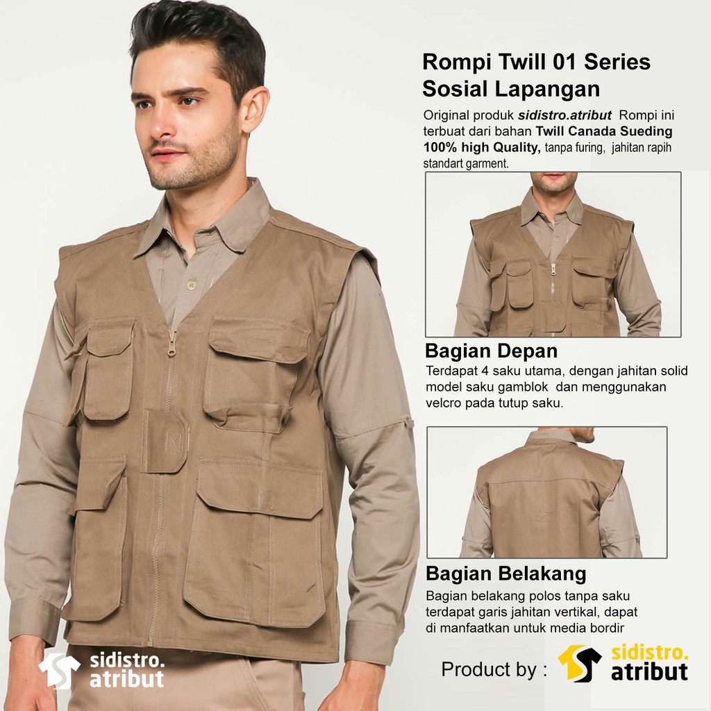 Jual ROMPI LAPANGAN - ROMPI OUTDOOR BAHAN TWILL BY SIDISTRO | Shopee ...