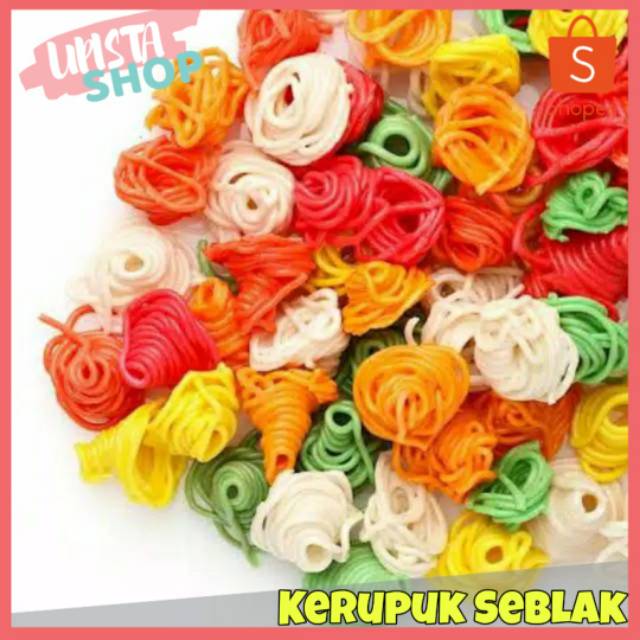 Jual Bahan Seblak Kerupuk Mentah Warna Warni Ukuran 1kg Shopee Indonesia