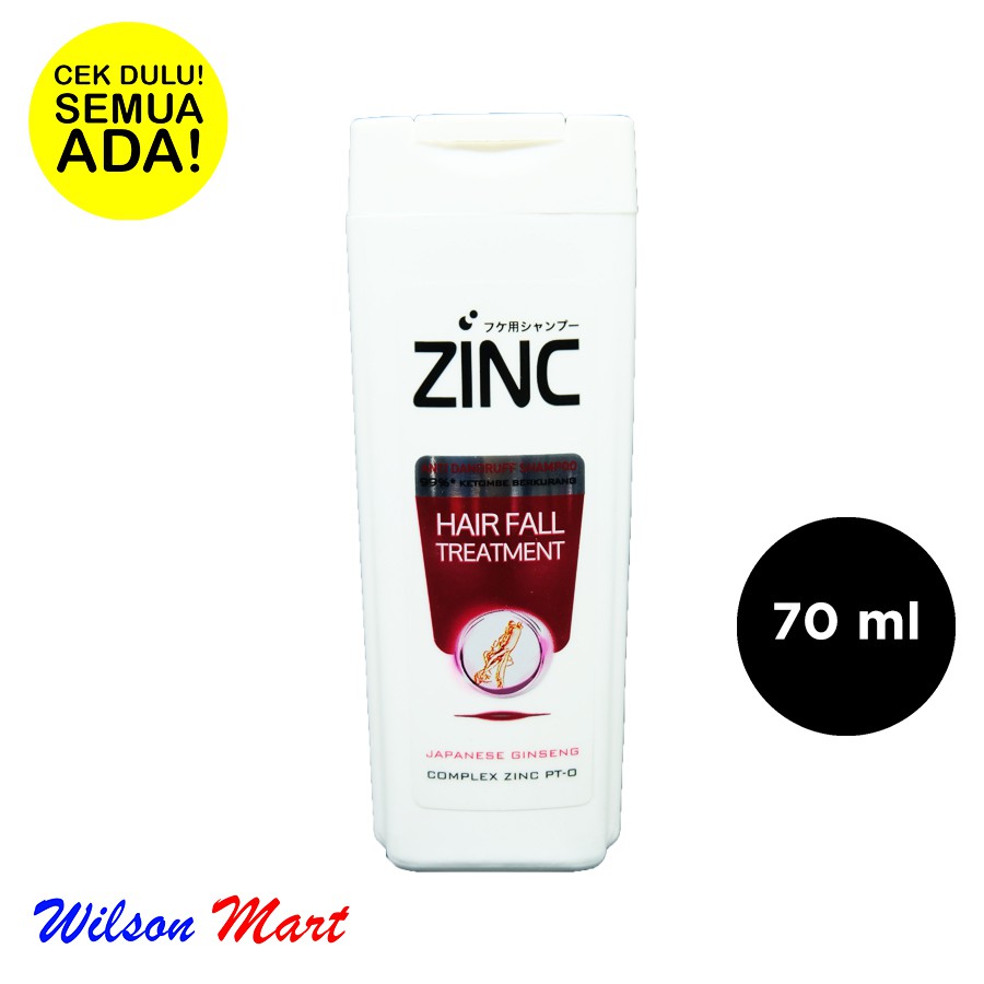 Jual ZINC SHAMPOO HAIR FALL TREATMENT JAPANESE GINSENG 70 ML Shopee