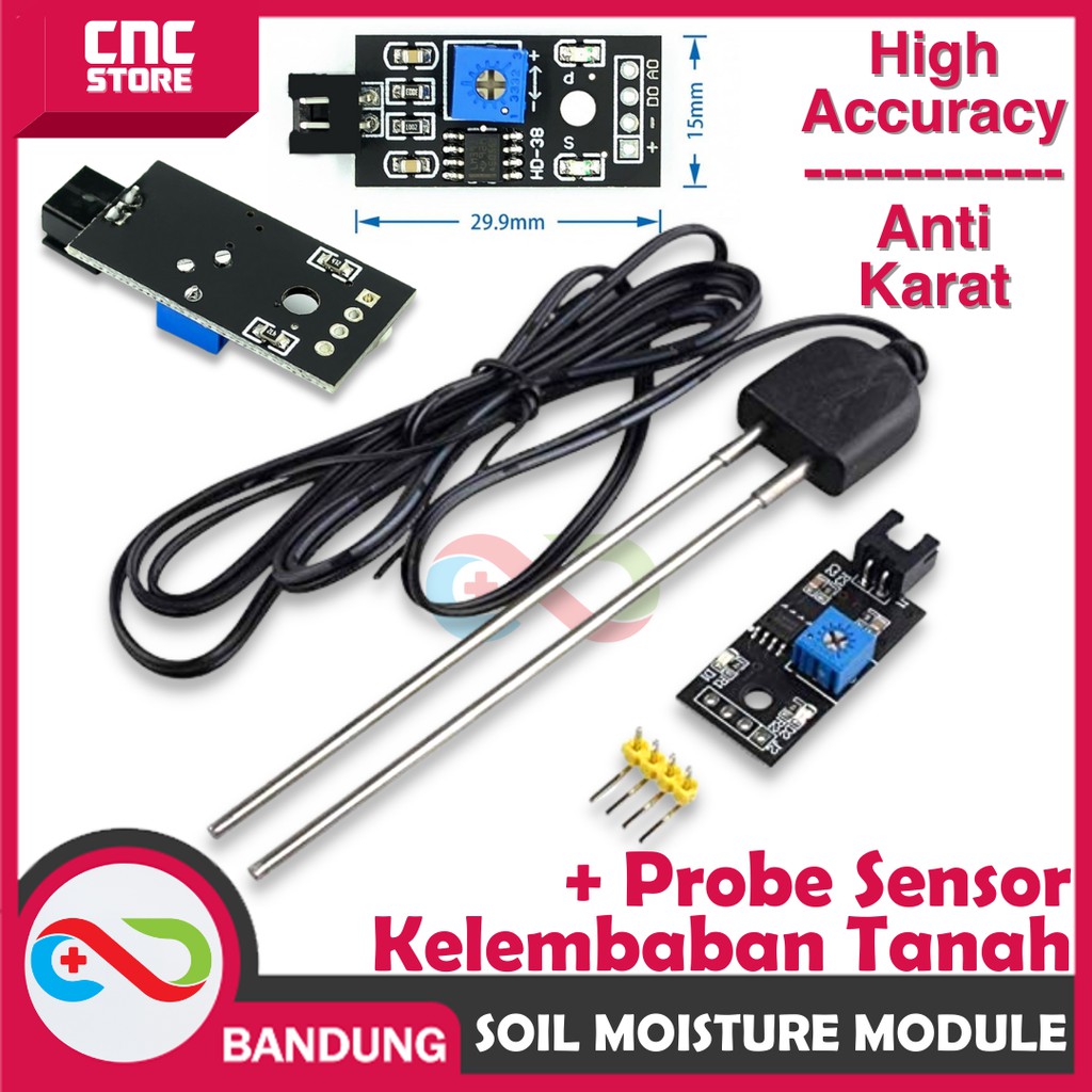 Jual RESISTIVE HUMIDITY SOIL MOISTURE SENSOR KELEMBABAN TANAH ANTI ...