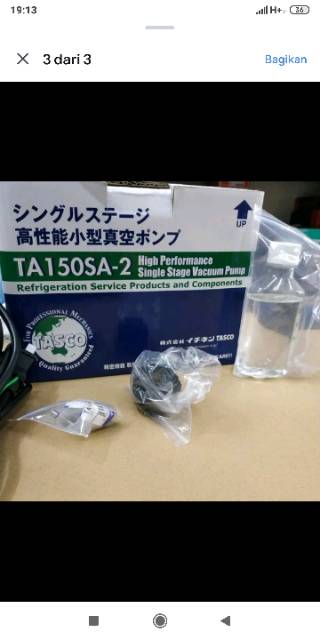 TASCO　TA150SA-2 Jual Vacum pump tasco TA150SA 2 VACUUM PUMP AC 1/4pk | Shopee