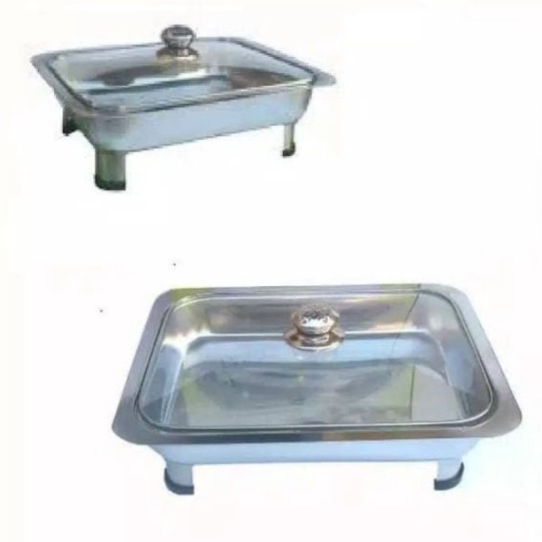 Jual Tempat Prasmanan Fast Food Dish Segi Stainless Sayur Lauk ...