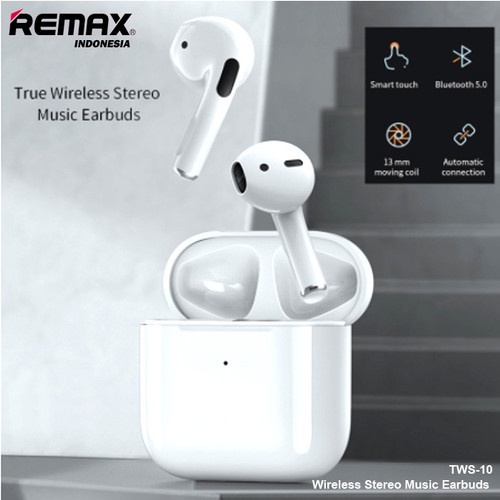 Jual Remax TWS-10 True Wireless Stereo Music Earbuds Headset Bluetooth ...