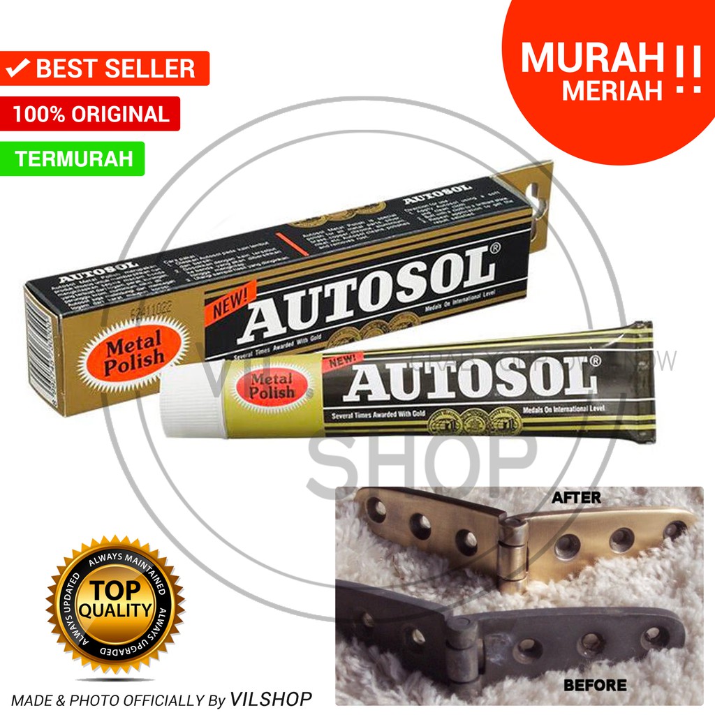 Jual Autosol 50gr Metal Polish Pembersih Pengkilap Kuningan Logam Aluminium Besi Tembaga Perak