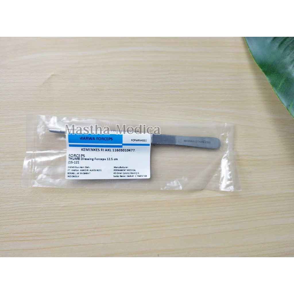 Jual MARWA Pinset Anatomi 12.5 cm / Pinset Anatomis / Thumb Dressing ...