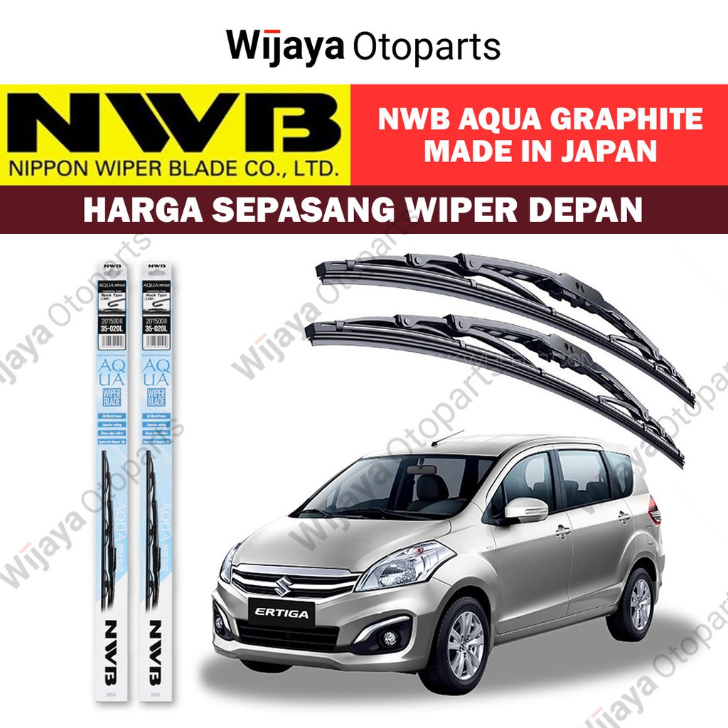 Jual Wiper Blade Depan Ertiga Nwb Japan Aqua Graphite Shopee