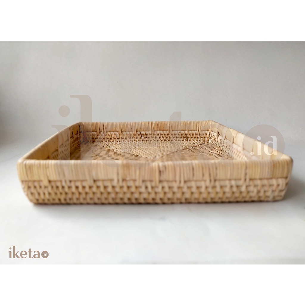 Jual Nampan Anyaman Rotan Persegi - Square Rattan Tray 25 Cm | Shopee ...