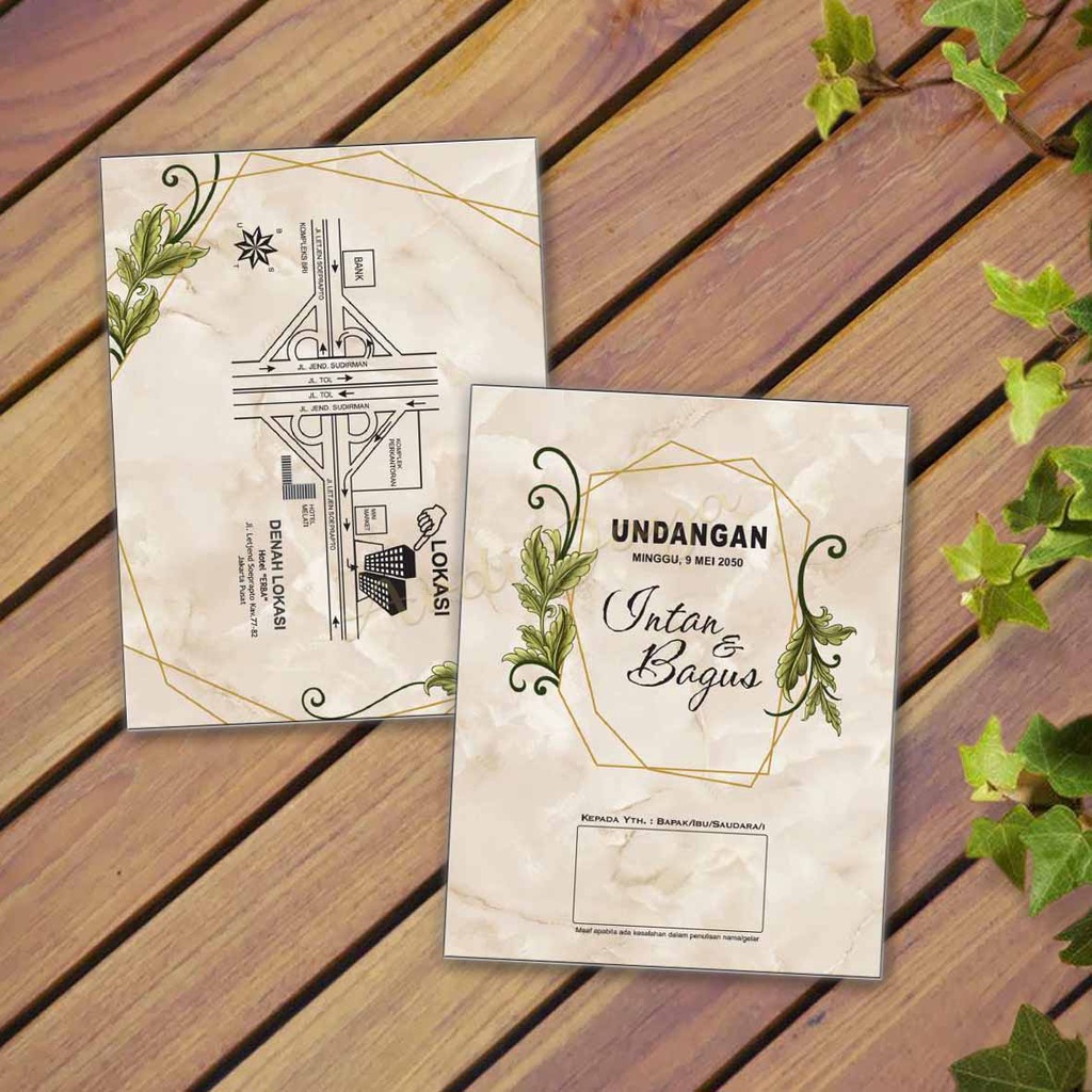 Jual Cetak Undangan Pernikahan Rustic Murah Elegan unik I Undangan ...