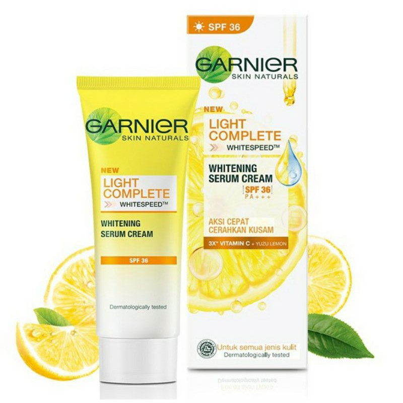 Jual Garnier Light Complete Whitening Serum Cream SPF 36 50ml & 20ml