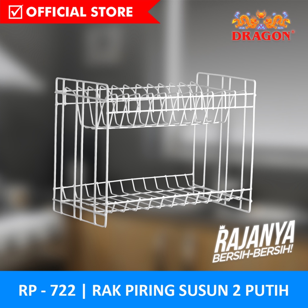 Jual Rak Piring Susun 2 Putih - RAK PIRING BESI DRAGON SUSUN 2 - RAK ...
