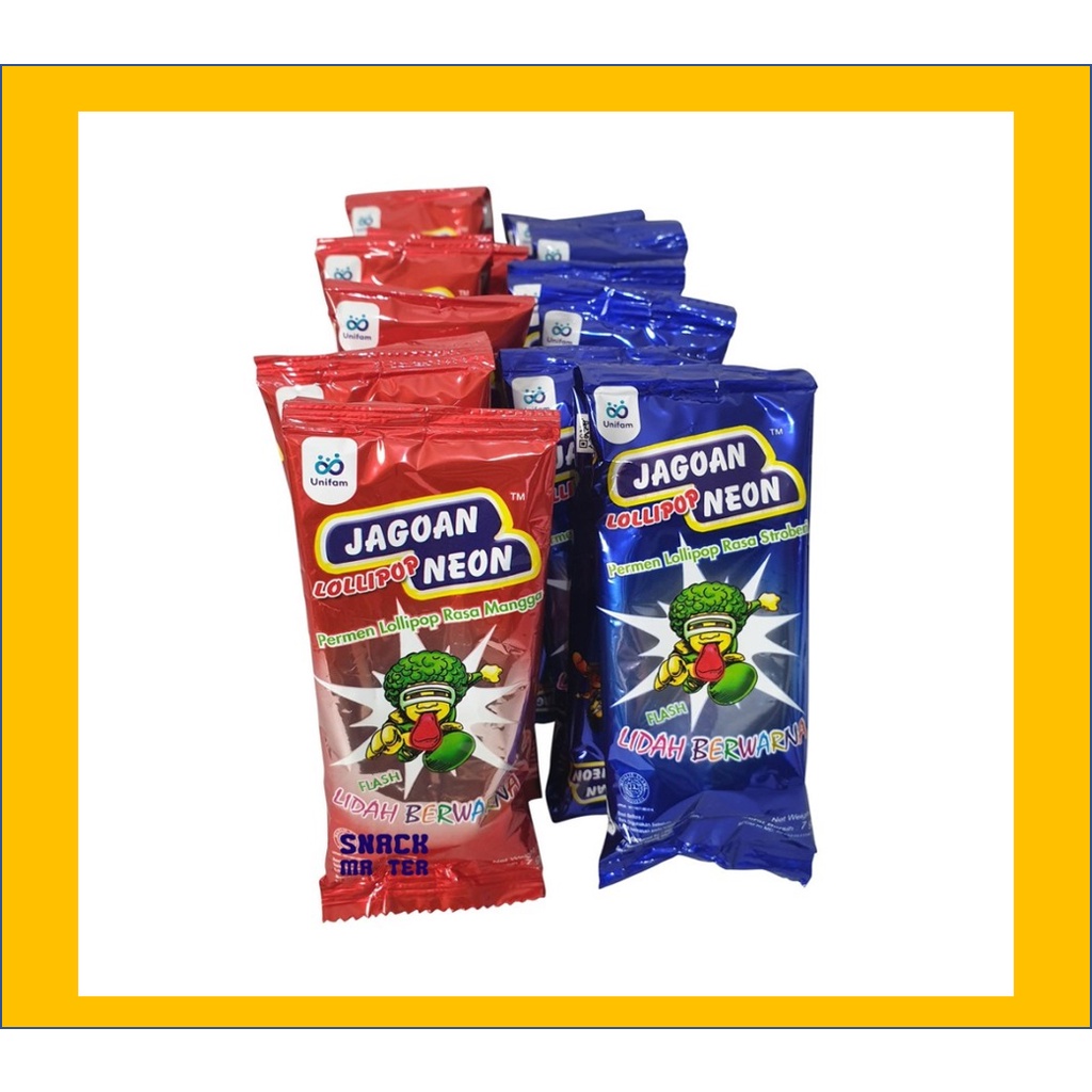 Jual Permen lolipop Jagoan Neon renteng isi 12 | Shopee Indonesia