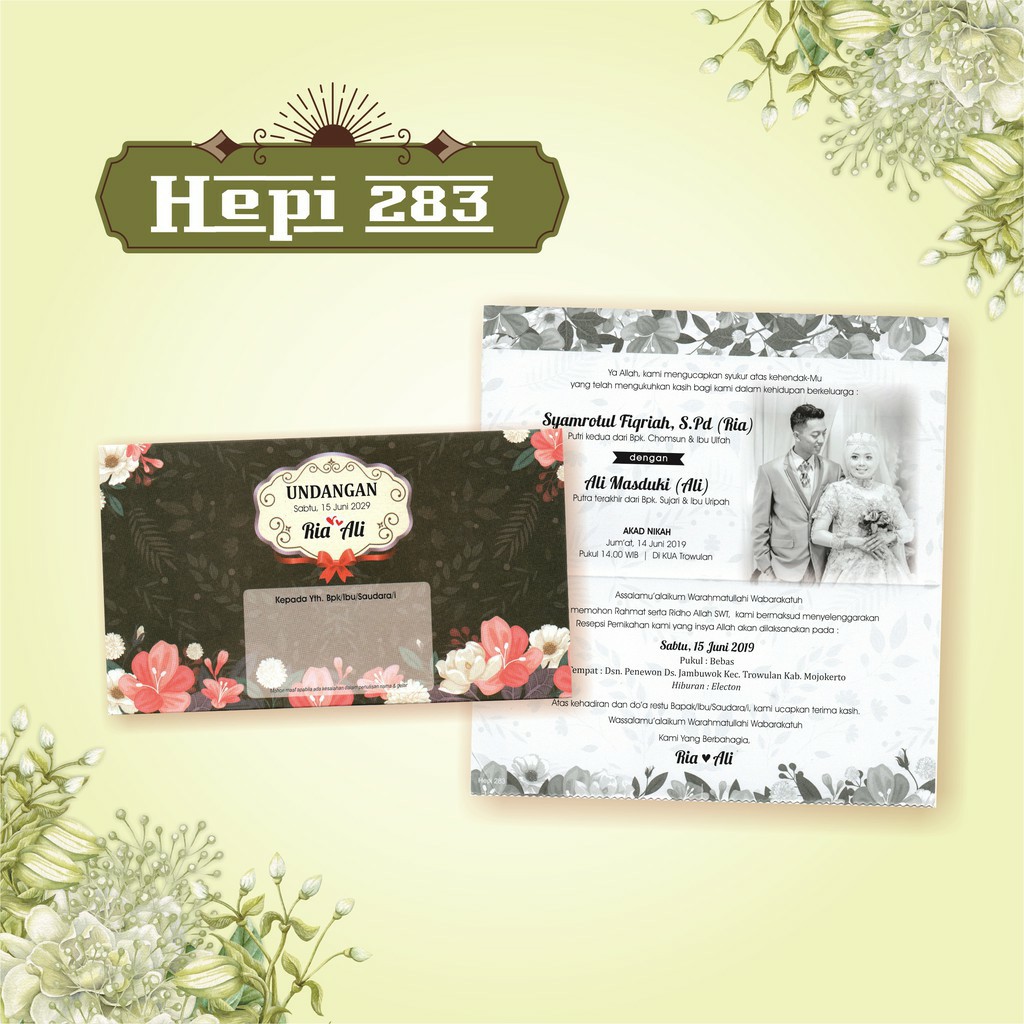 Jual Undangan Blangko Seri Hepi 283 | Shopee Indonesia