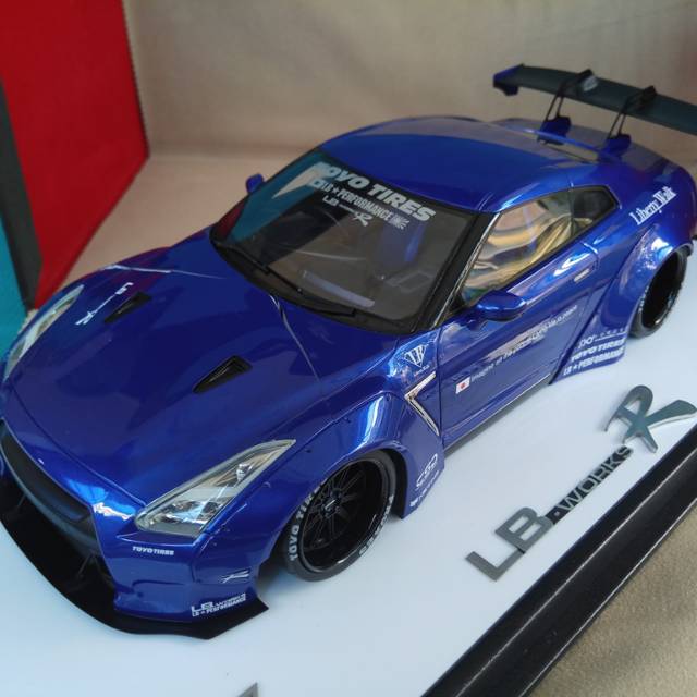 Jual Make Up Liberty Walk LB R35 GTR GT Wing Metallic Blue | Shopee ...