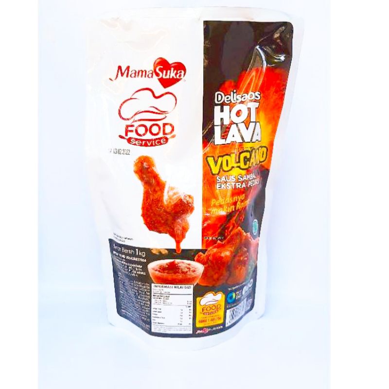 Jual Mamasuka Delisaos Hot Lava Volcano 1Kg / Mama Suka Saus | Shopee ...