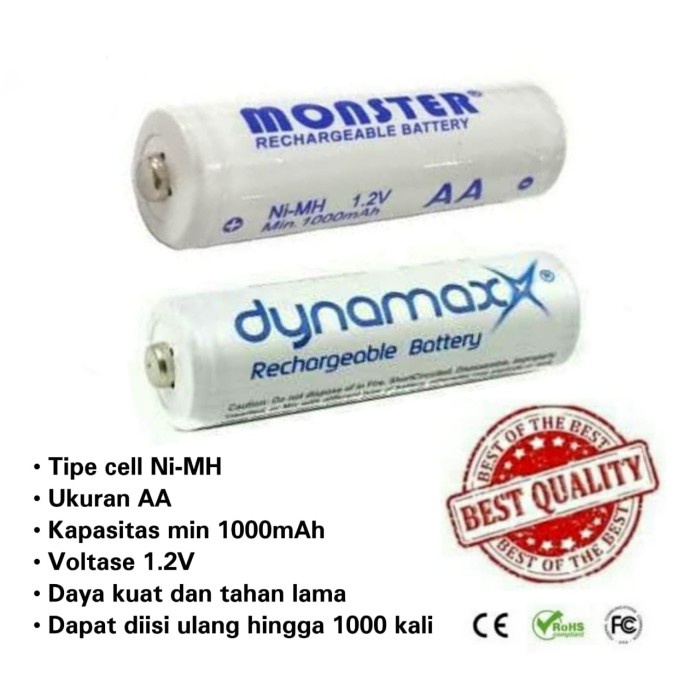 Jual H202 Baterai Aa Dynamax Batrei Rechargeable A2 Batrai Isi Ulang