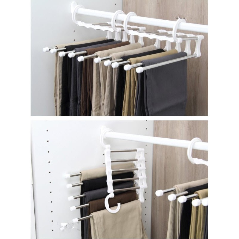 Jual IKIL gantungan celana magic trousers rack rak hanger panjang ...