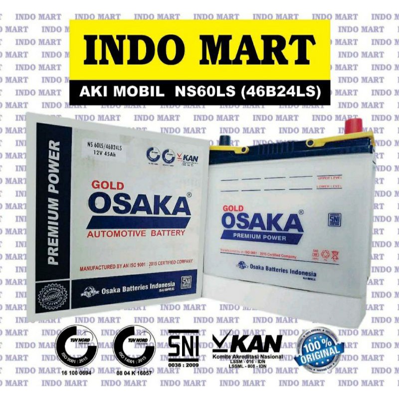 AKI MOBIL NS60LS 46B24LS HONDA CRV ORIGINAL (OSAKA NS60LS)