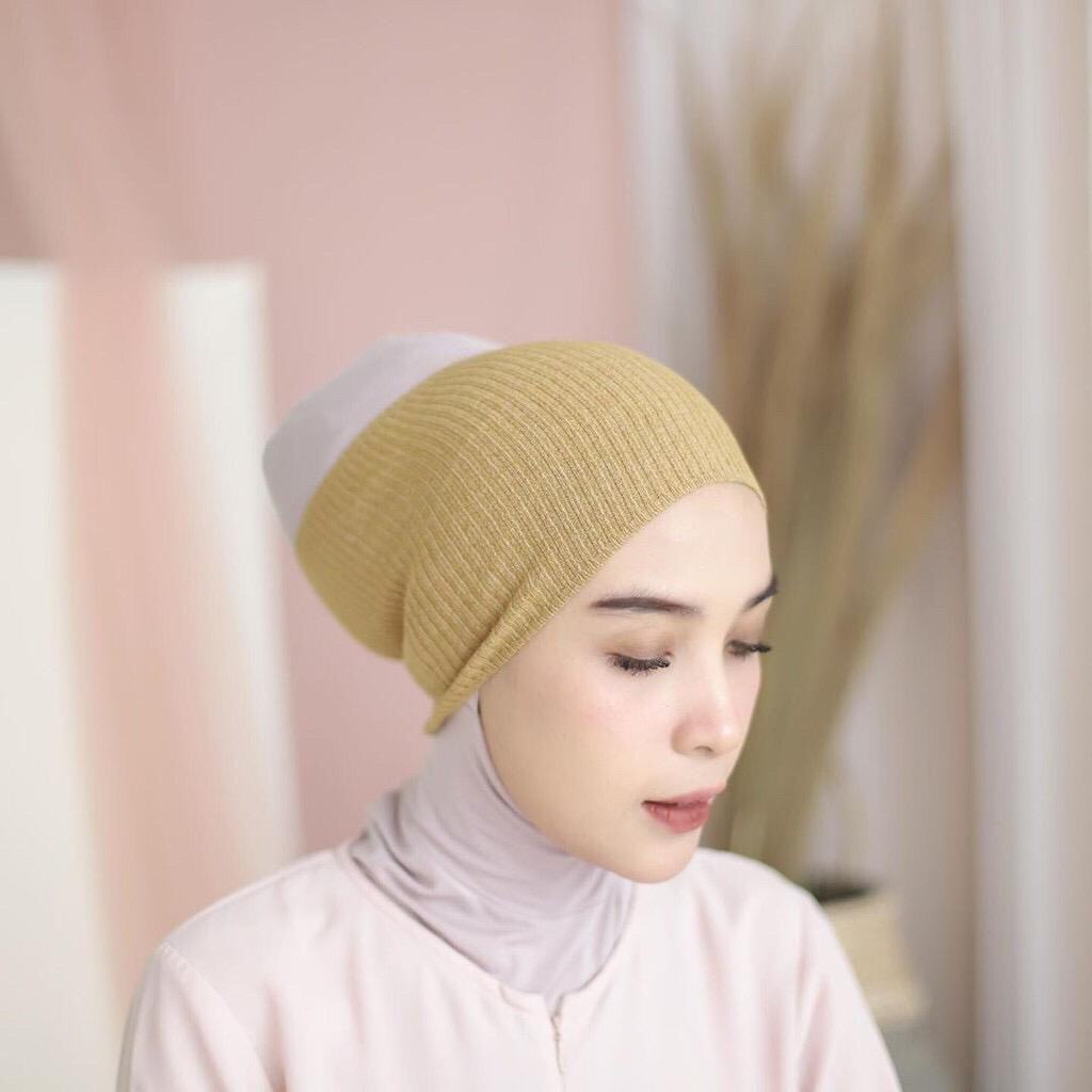 Jual Ciput Rajut Polos/Inner Rajut Polos 1 warna/2 warna/4warna (Random