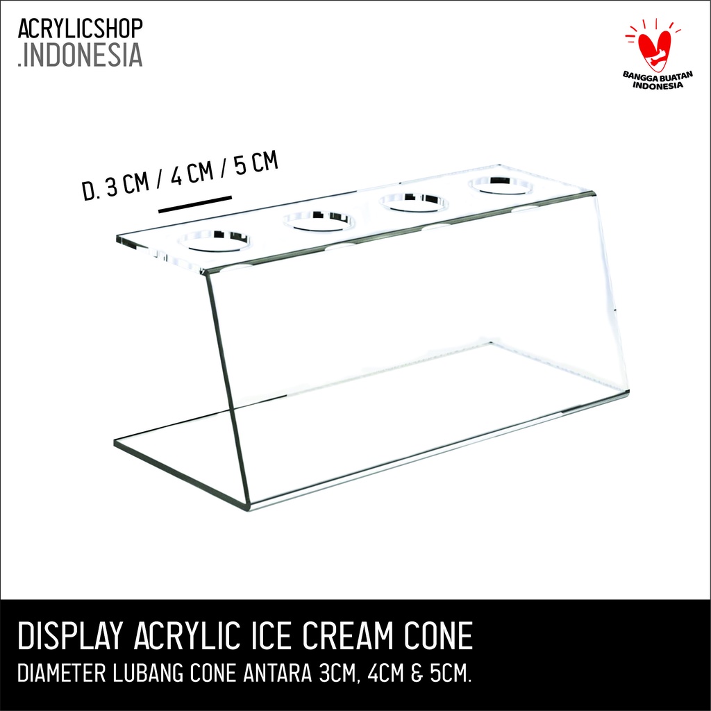 Jual DISPLAY ACRYLIC ICE CREAM / RAK AKRILIK ES KRIM / ETALASE MAKANAN ...
