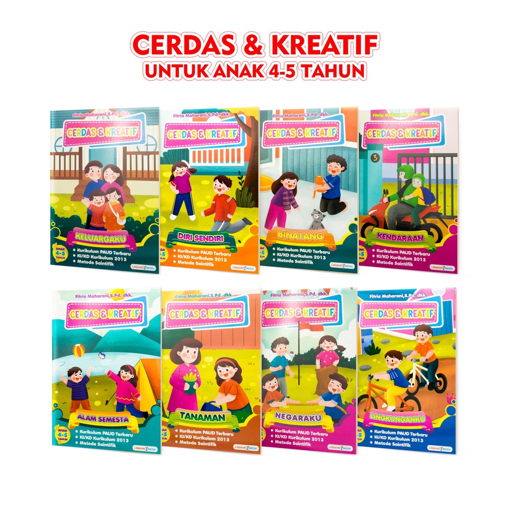 Jual Buku Anak TK PAUD / Paket PAUD Cerdas Dan Kreatif Untuk Anak 4 - 5 ...