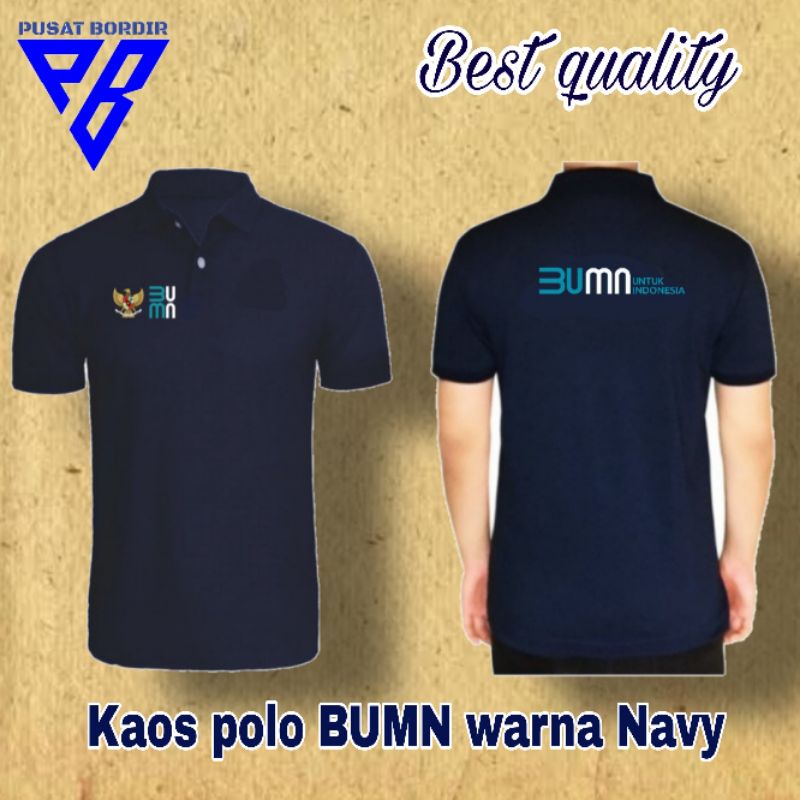 Jual Polo Shirt Bordir Bumn Tshirt Polo Bumn Full Bordir Kaos Polo Bumn Bordir Shopee Indonesia