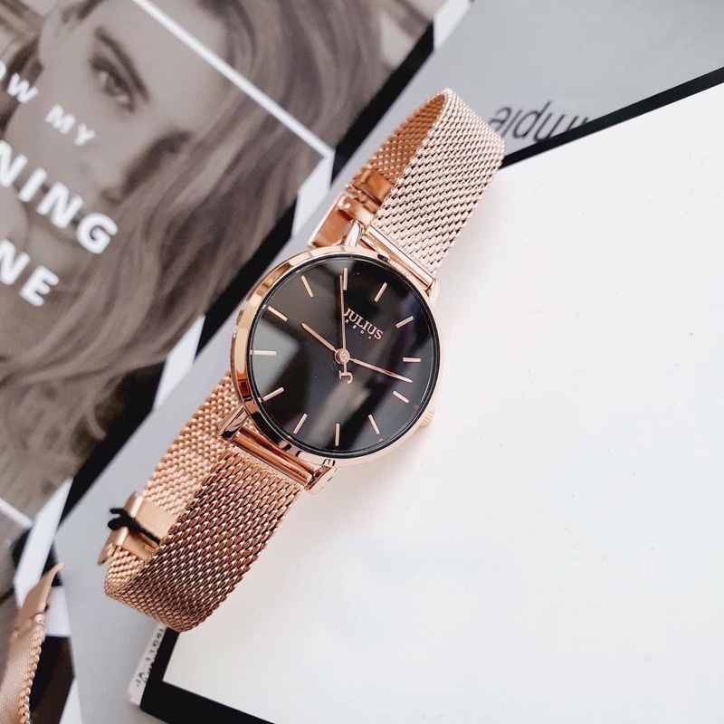 Jual Jam Tangan Julius Wanita Original JA-1164 Korea Rantai Bulat ...