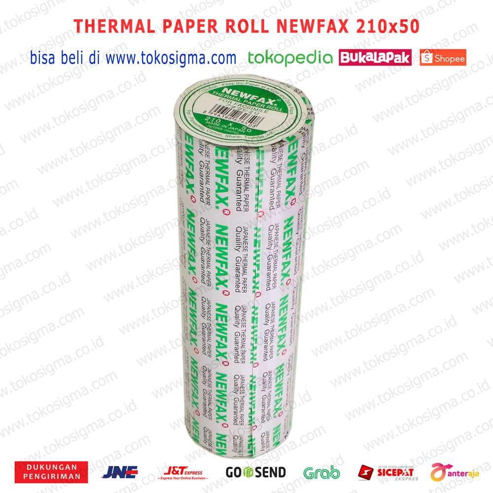 Jual KERTAS FAX THERMAL PAPER ROLL 210 X 50 NEWFAX JAPAN FACSIMILE ...