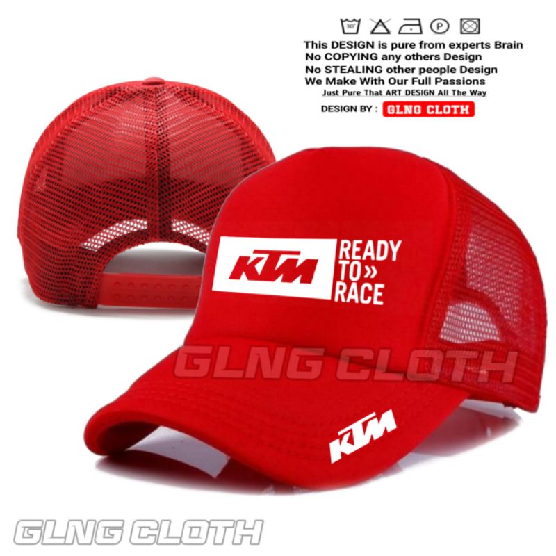 Jual Topi KTM Racing Trucker Jaring / Topi Pria Racing KTM READY TO ...