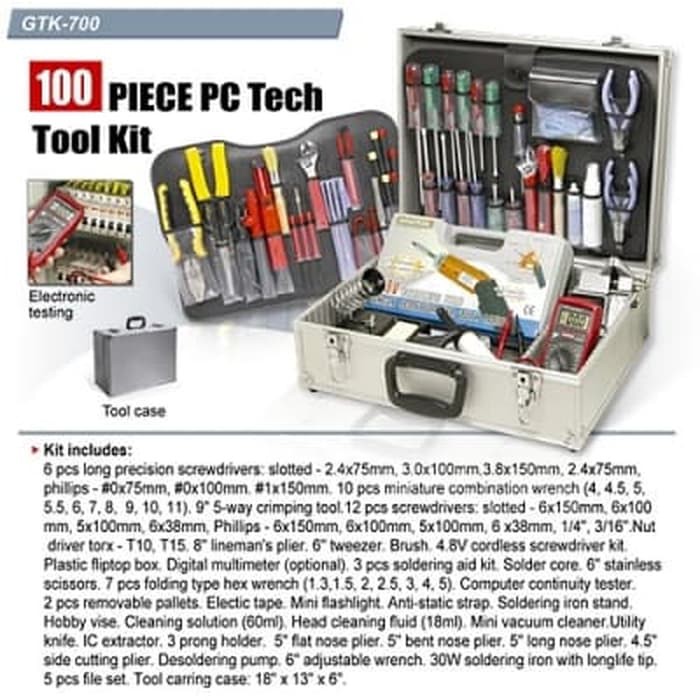 Jual Goldtoll GTK-700 100 Piece PC Tech Tool Kit | Shopee Indonesia
