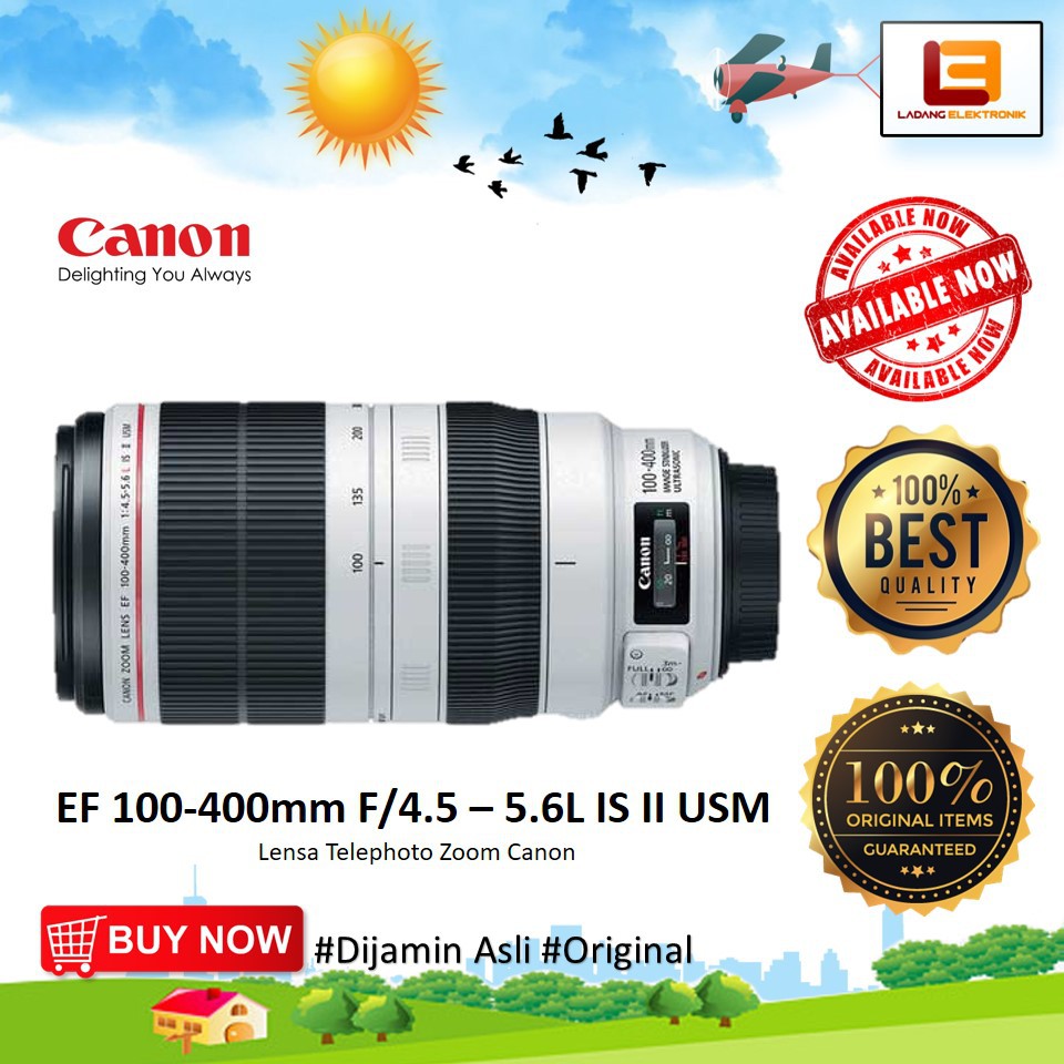 Jual Canon EF 100-400mm F/4.5 – 5.6L IS II USM - Lensa Telephoto Zoom ...