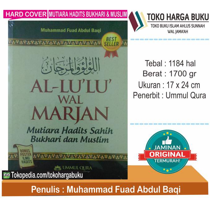 Jual Buku Kitab Al Lulu Wal Marjan Mutiara Hadits Sahih Bukhari Dan