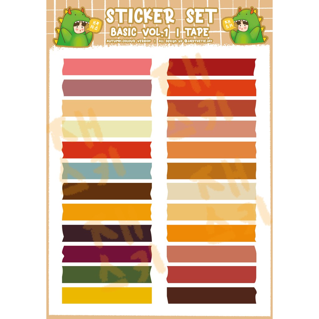 Jual STICKER SET | BASIC VOL. 1 | TAPE | Shopee Indonesia