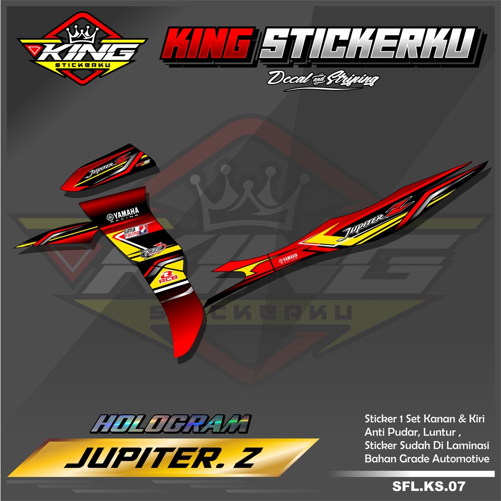 Jual Stiker Variasi Jupiter Z Burhan - Sticker Striping Motor Jupiter Z