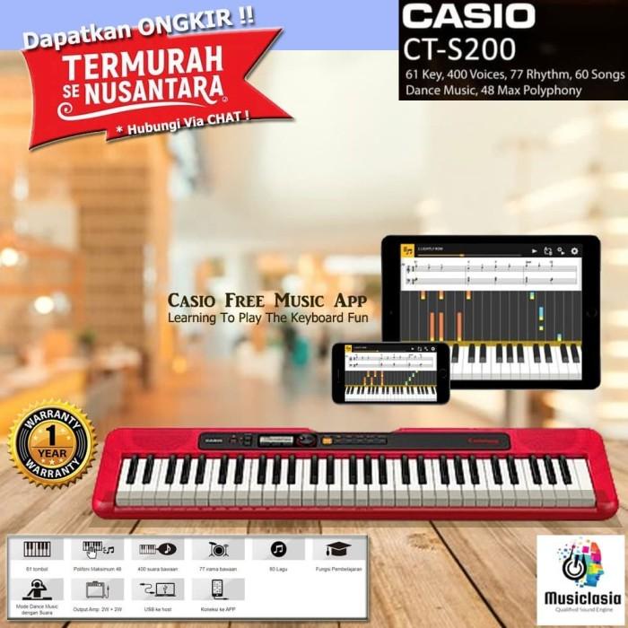 Jual Keyboard Casio CT-S200 / CTS200 / CTS 200 / CTS-200 Garansi Resmi ...