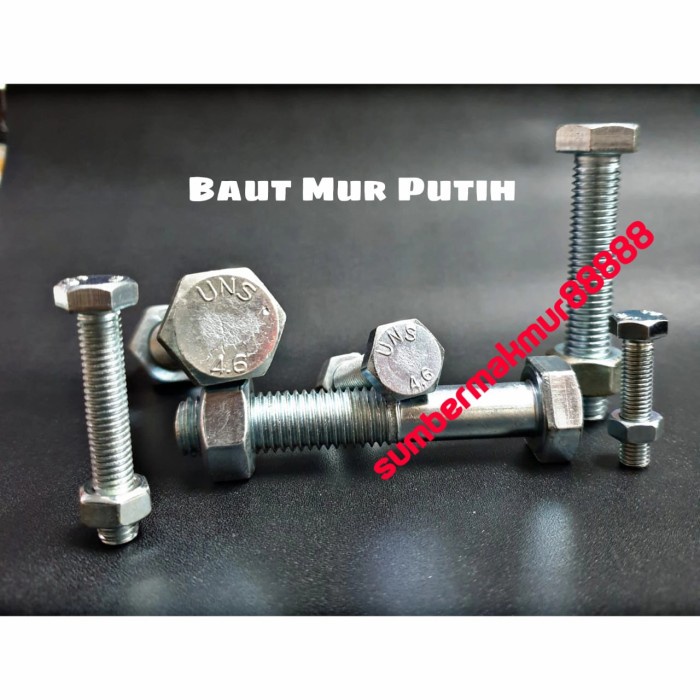 Jual Baut Mur Putih / Bmp M 16 X 30 | Shopee Indonesia