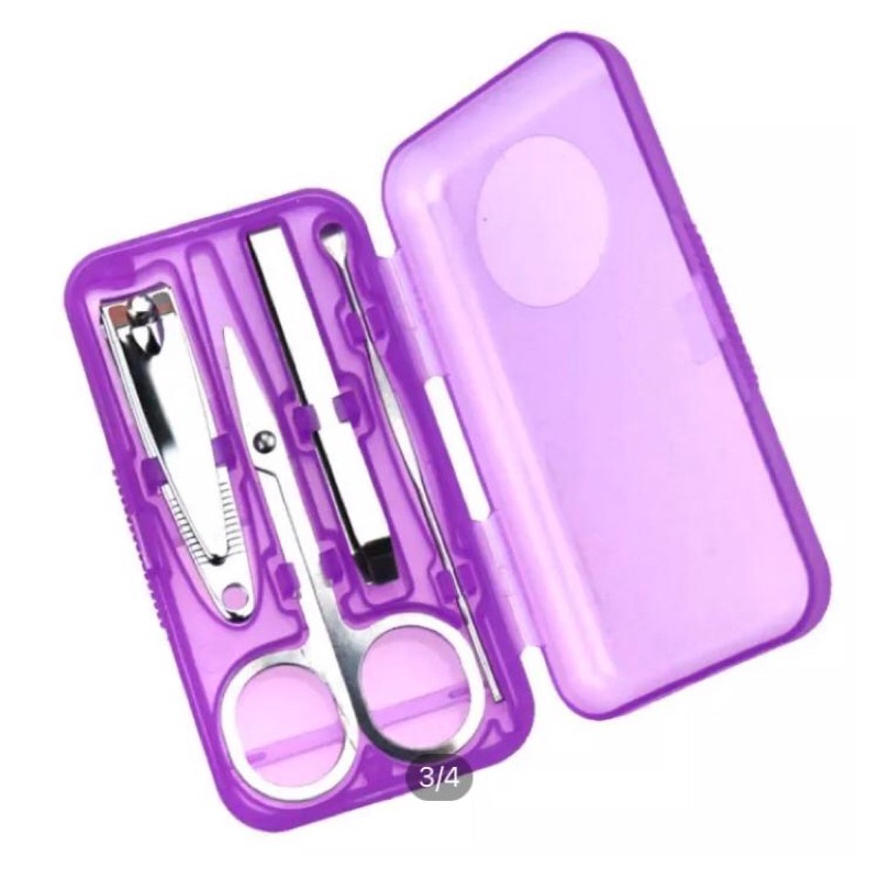 Jual Manicure Set 4 In 1 Gunting Potong Kuku Korek Kuping Dan Pinset ...