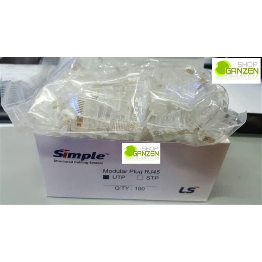 Jual LS CONNECTOR rj45 CAT5 / CAT 5 Konektor UTP Rj45 Cat.5E (100PCS ...