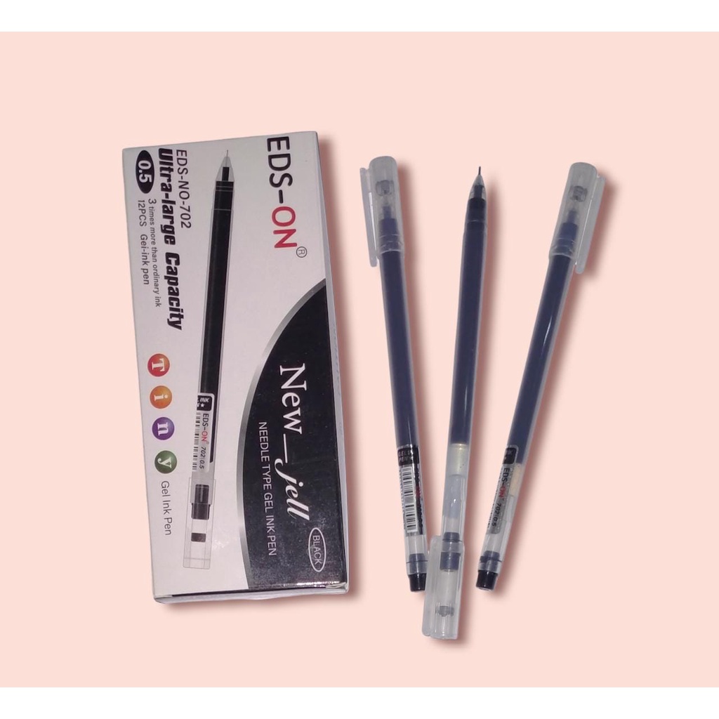 Jual PULPEN GEL UJUNG LANCIP 0.5 MM PUTIH PEN JEL BALLPOINT POLOS