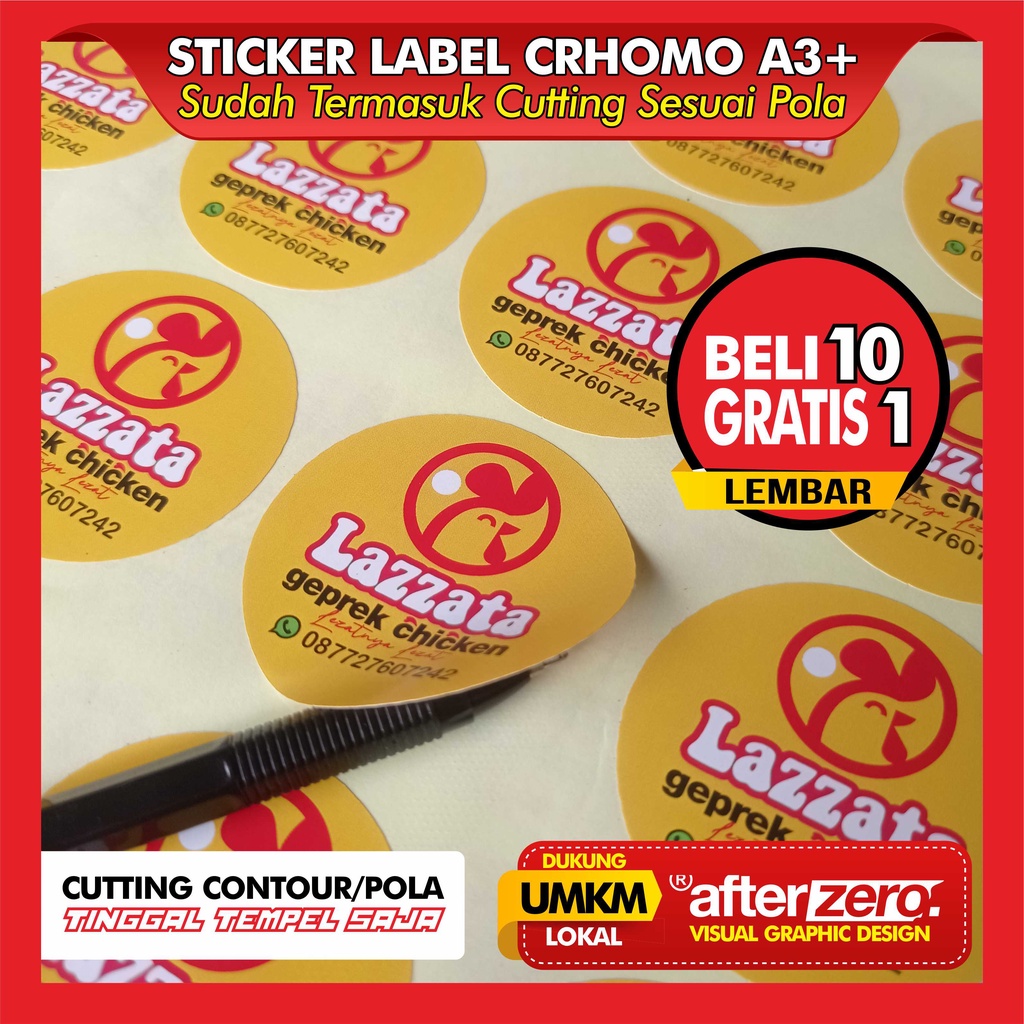 Jual CETAK STIKER LABEL MAKANAN STIKER LABEL MINUMAN STIKER CUTTING ...