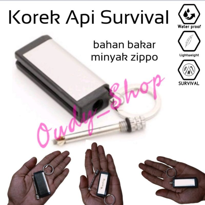 Jual Korek Api Outdoor Waterproof Pemantik Api Model Gantungan Kunci ...