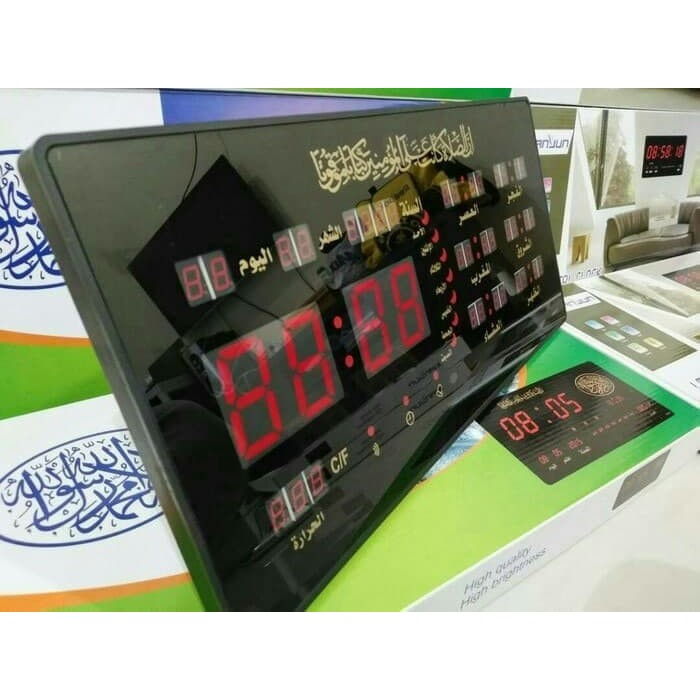 Jual Jam azan masjid waktu sholat 5 waktu adzan solat LED Digital XY ...
