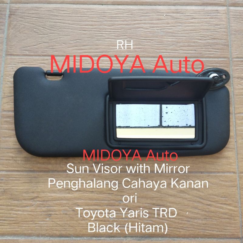 Jual Sun Visor with Mirror Toyota Yaris TRD Black (Hitam) ori Shopee